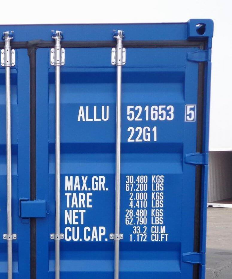 Mediaan medaillewinnaar de begeleiding Wat is tare, net, max. gross, CU. CAP. en de prefix? | Alconet Containers